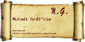 Muladi Grácia névjegykártya